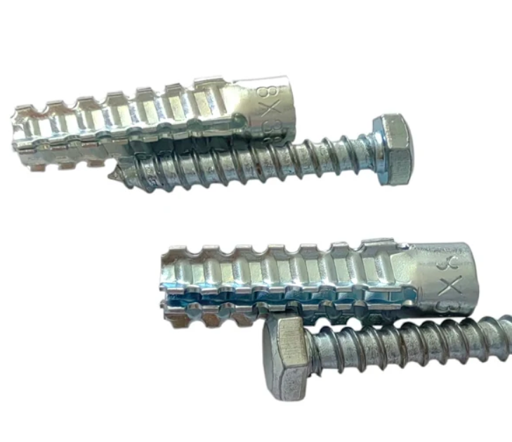 Wholesale Serrated expansion tube Christmas Tree Barb serrated gecko Metal expansion Screw Hollow brick wall expansion screw